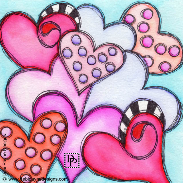 Image: Nine loving hearts
